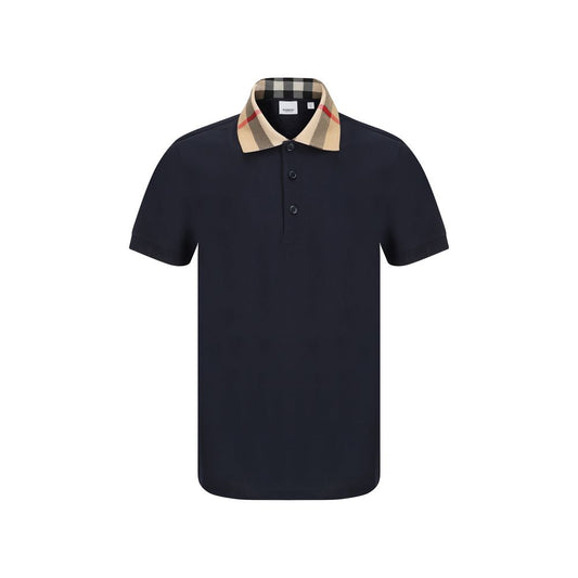 Blue Cotton Polo Shirt