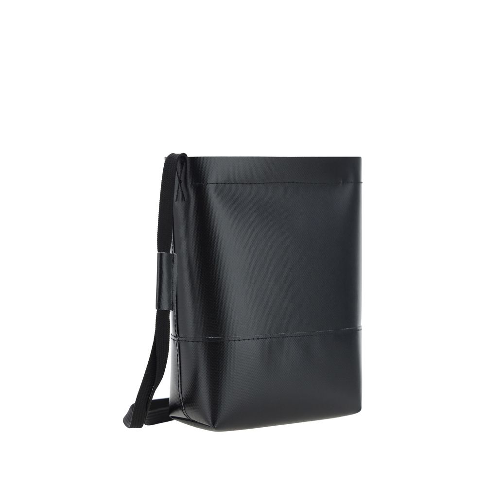 Black Polyester Shoulder Bag