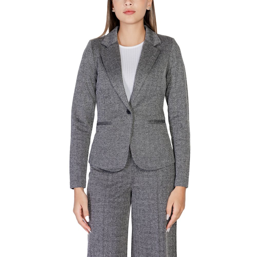 Black Polyester Blazer