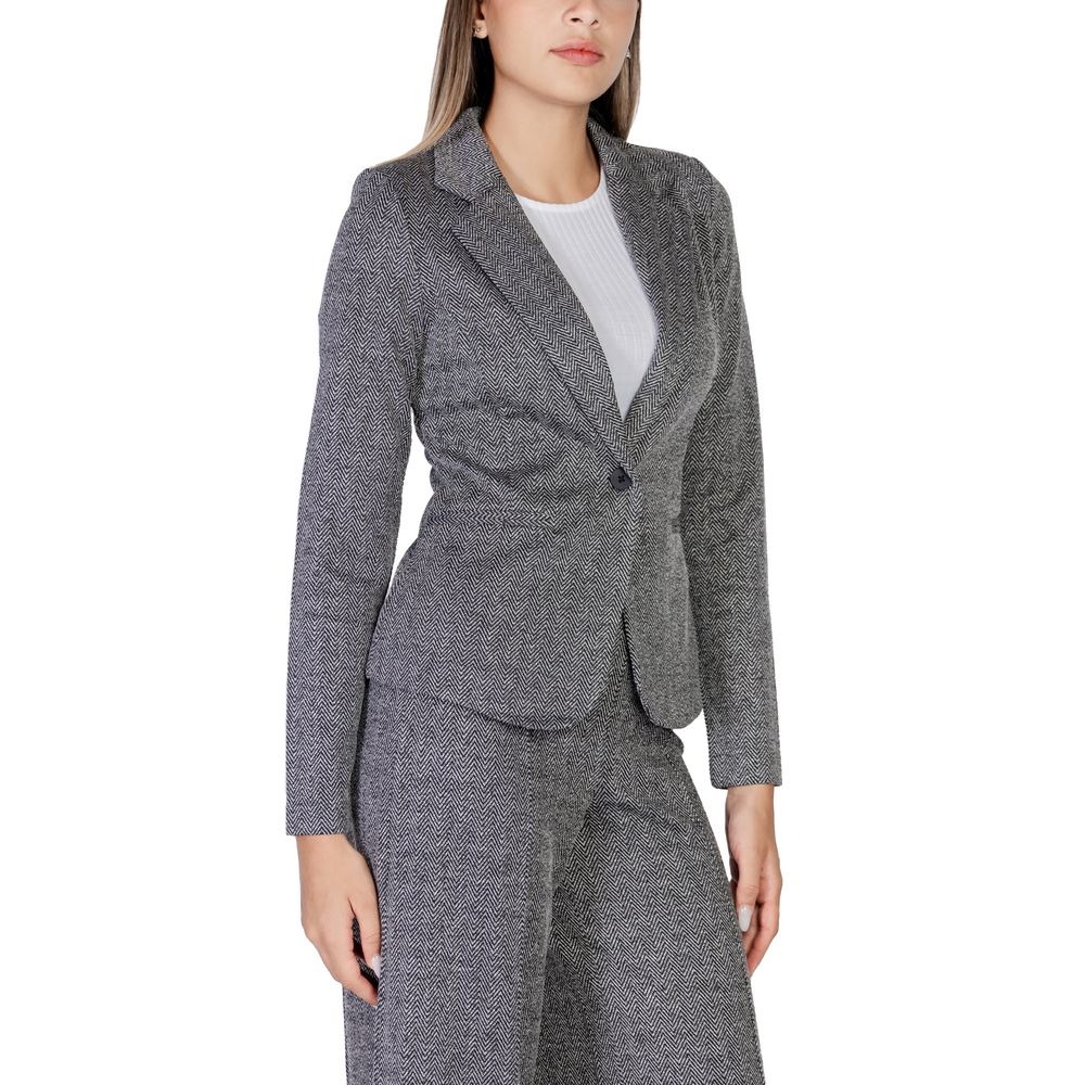 Black Polyester Blazer