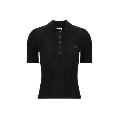 Black Viscose Polo Shirt
