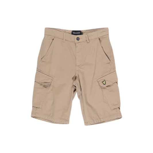 Beige Cotton Bermuda Shorts