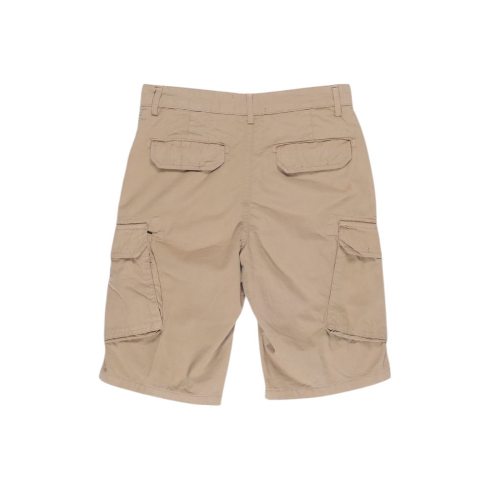 Beige Cotton Bermuda Shorts