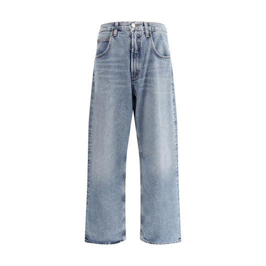 Light Blue Cotton High-Waisted Jean