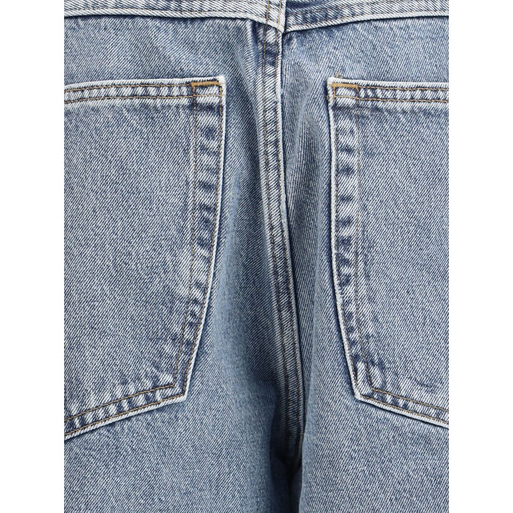Light Blue Cotton High-Waisted Jean