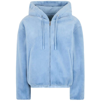 Light Blue Nylon Women Jacket