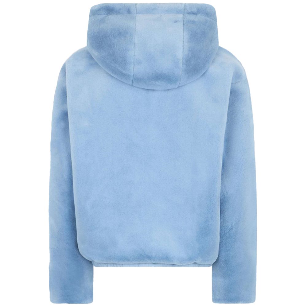 Light Blue Nylon Women Jacket