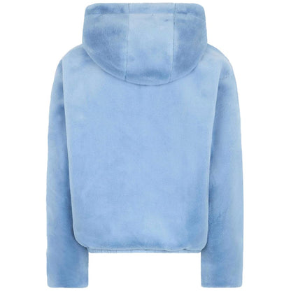 Light Blue Nylon Women Jacket