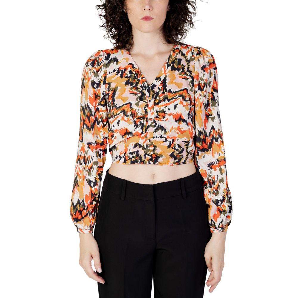 Orange Polyester Blouse