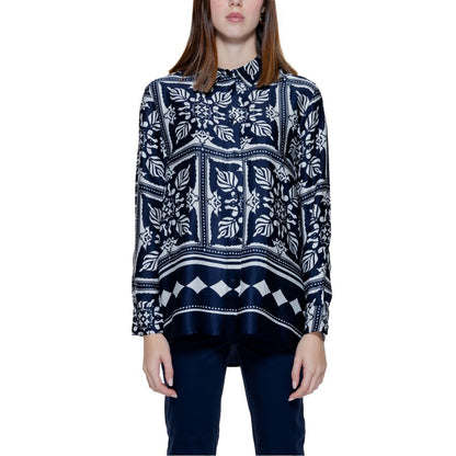 Blue Viscose Blouse
