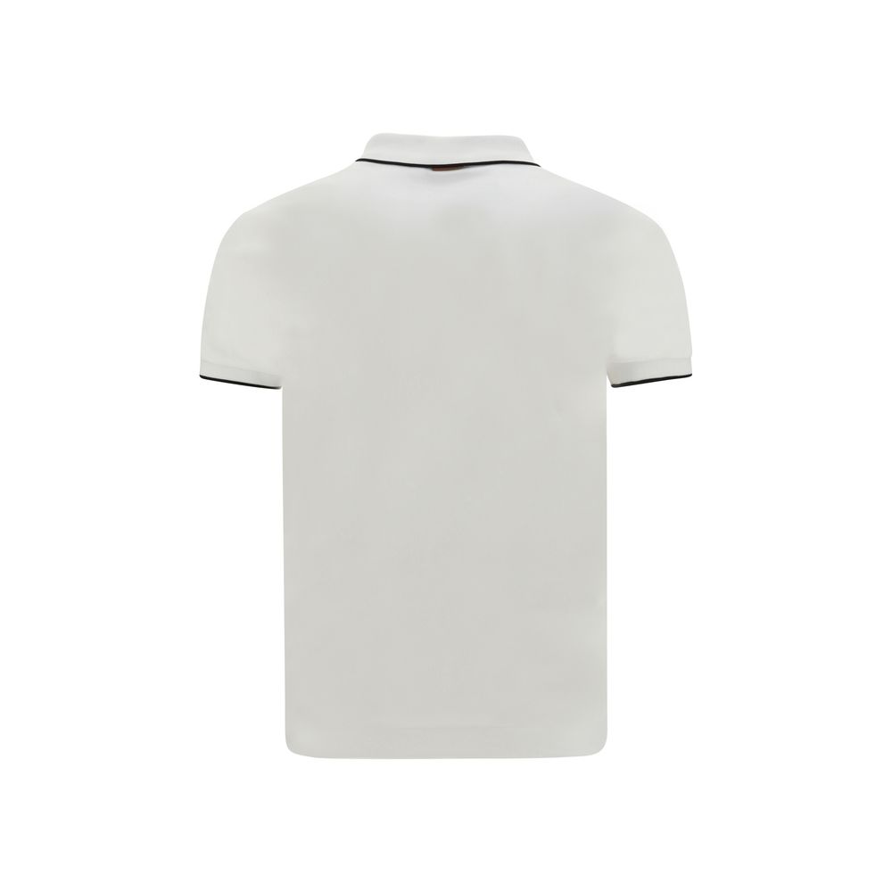 White Elastane Polo Shirt