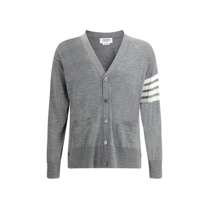 Gray Fleece Wool Cardigan