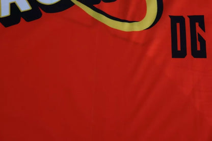 Orange Royals Print Round Neck T-shirt