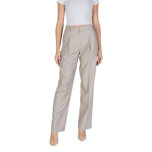 Gray Polyester Pant