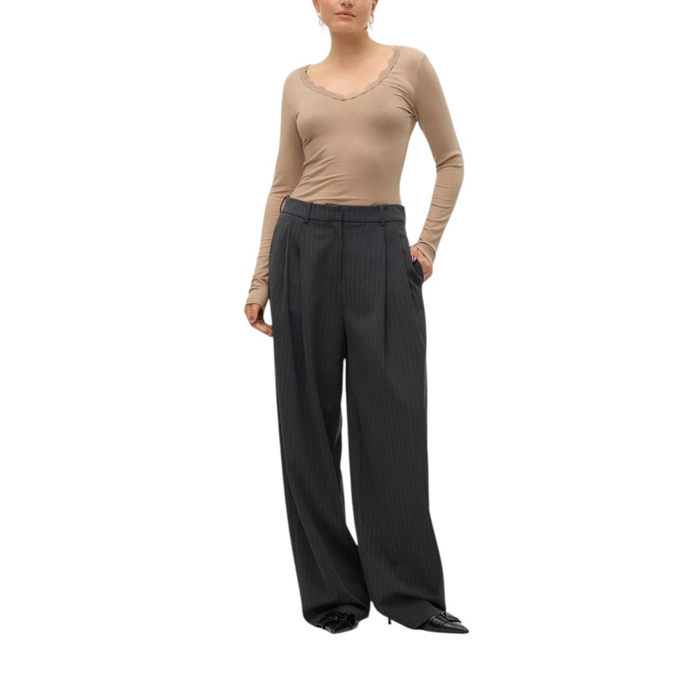 Gray Polyester Pant