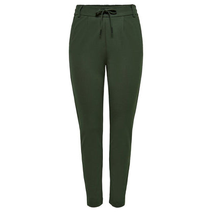 Green Viscose Casual Pants
