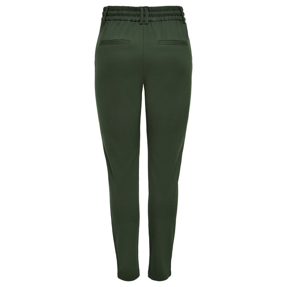 Green Viscose Casual Pants