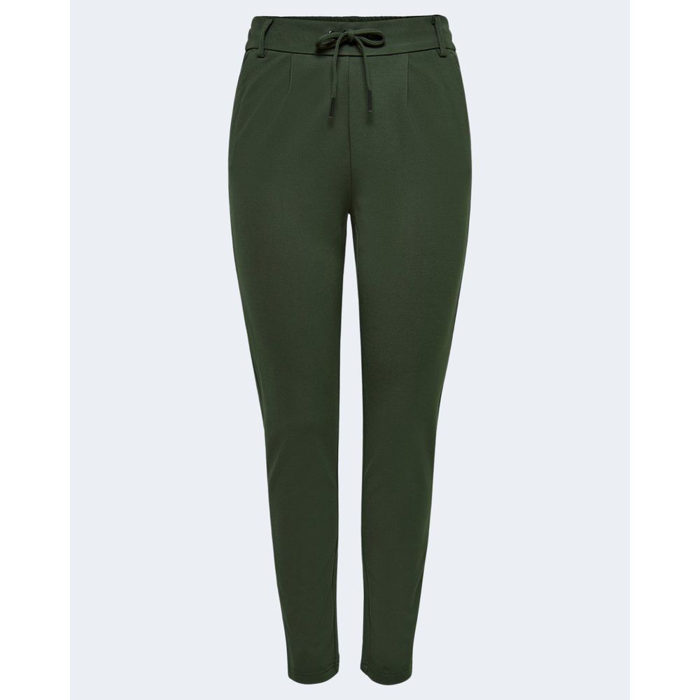 Green Viscose Casual Pants