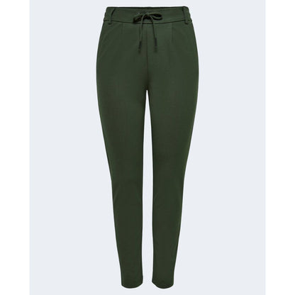 Green Viscose Casual Pants