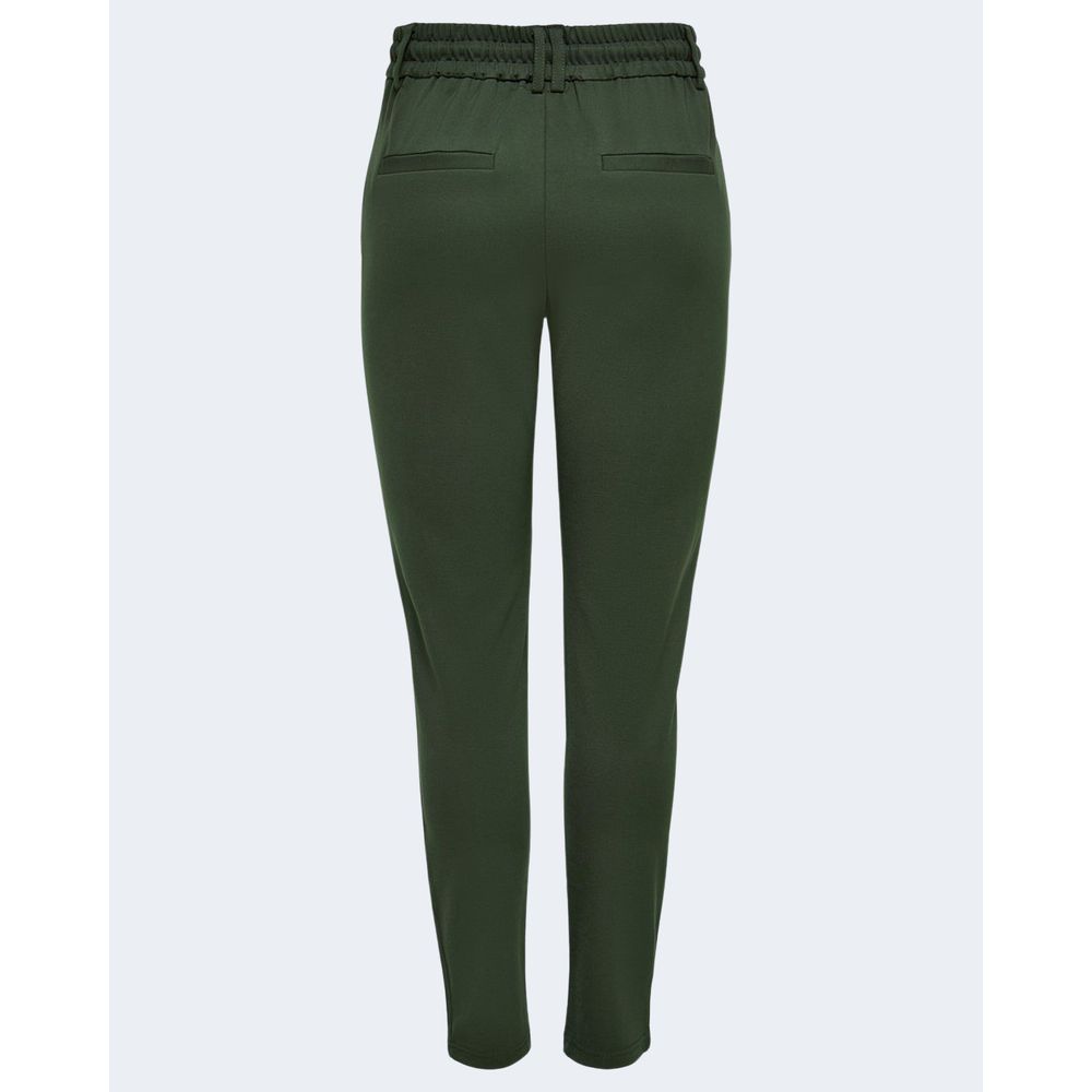 Green Viscose Casual Pants