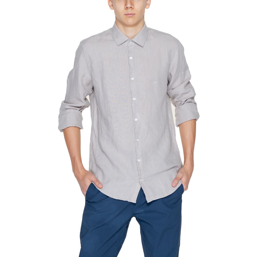 Beige Linen Dress Shirt