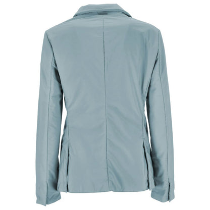 Light Blue Polyester Women Jacket