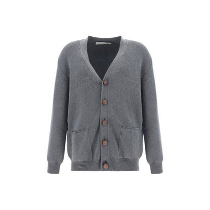 Gray Cotton Cardigan
