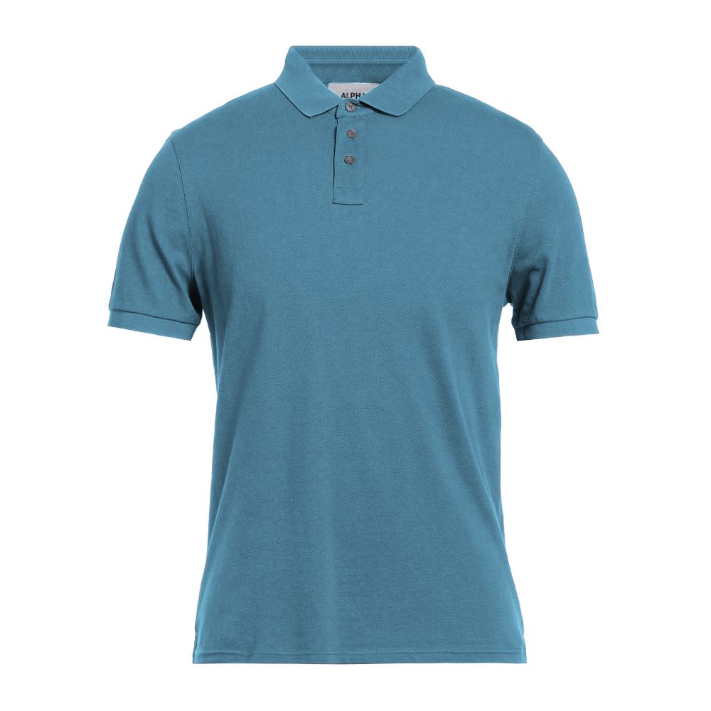 Light Blue Cotton Men Polo Shirt
