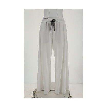 White Cotton Casual Pants