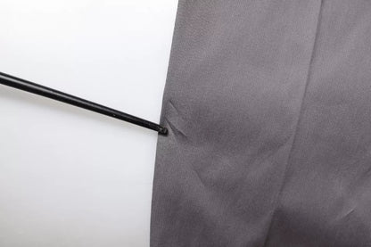 Dark Gray Mid Waist Dress Pants
