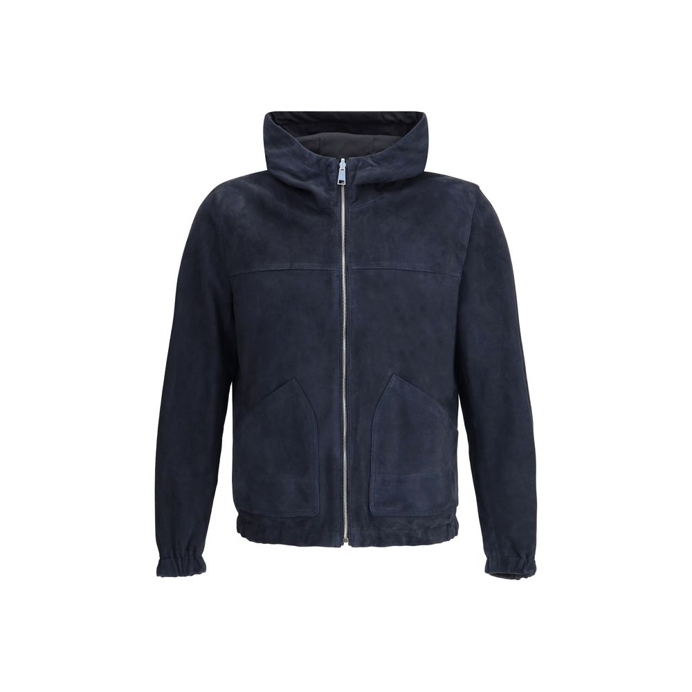 Blue Calf Leather Bos Taurus Shell Jacket