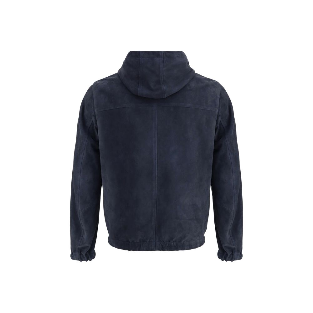 Blue Calf Leather Bos Taurus Shell Jacket