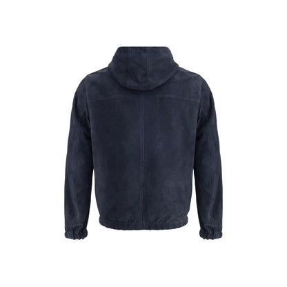 Blue Calf Leather Bos Taurus Shell Jacket