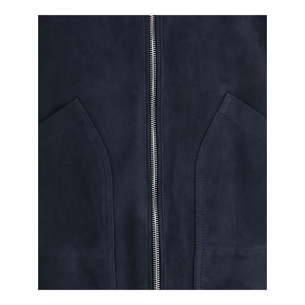 Blue Calf Leather Bos Taurus Shell Jacket