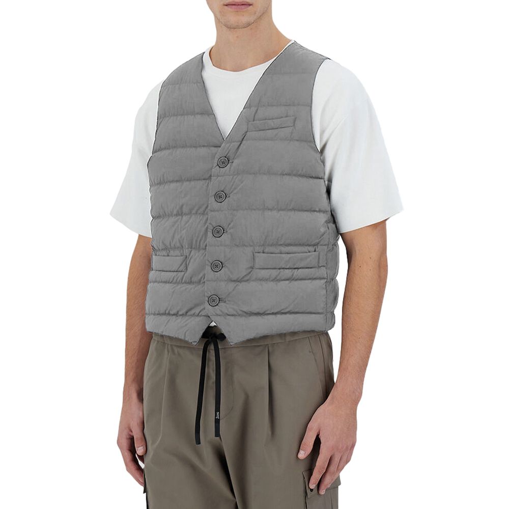 Gray Nylon Men Vest