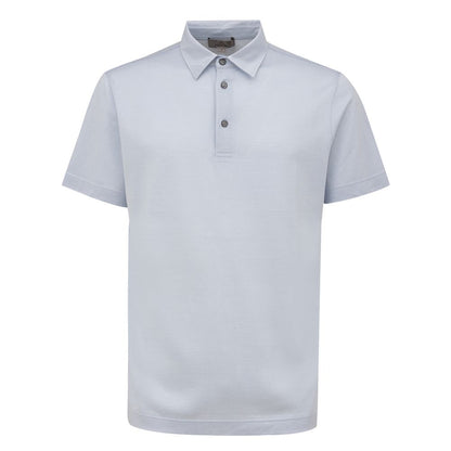 Blue Cotton Polo Shirt