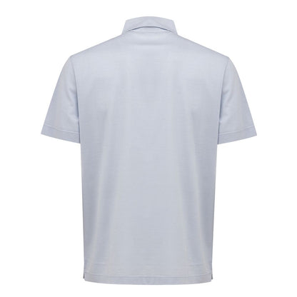 Blue Cotton Polo Shirt