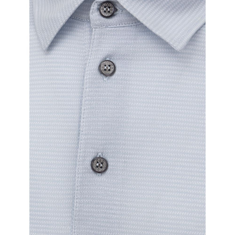 Blue Cotton Polo Shirt