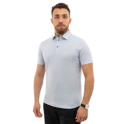 Blue Cotton Polo Shirt