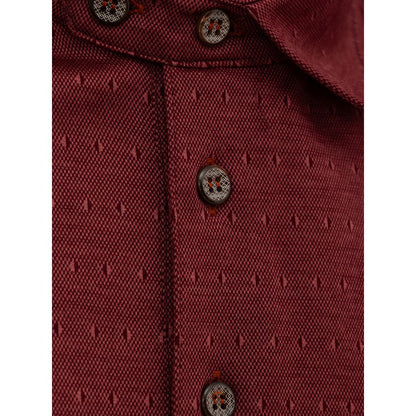 Burgundy Cotton Polo Shirt