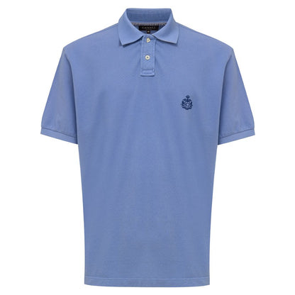 Blue Cotton Polo Shirt