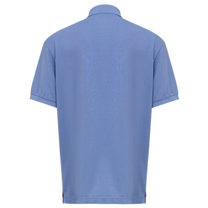 Blue Cotton Polo Shirt