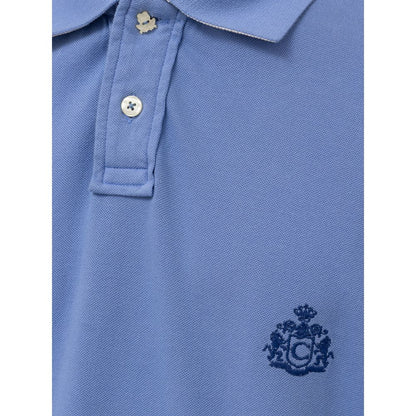 Blue Cotton Polo Shirt