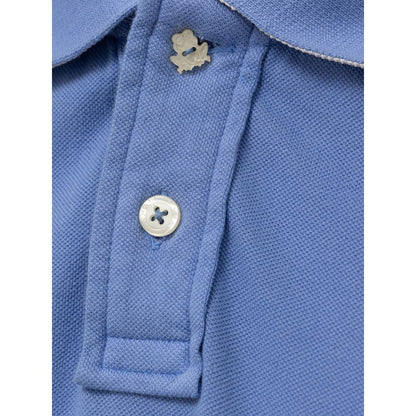 Blue Cotton Polo Shirt