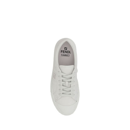 White Calf Leather Bos Taurus Athletic Sneakers