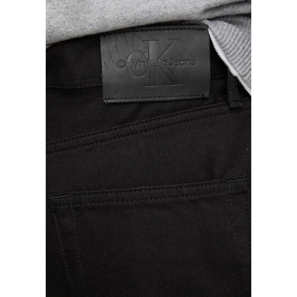 Black Cotton Relaxed Fit Jeans