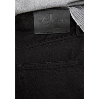 Black Cotton Relaxed Fit Jeans