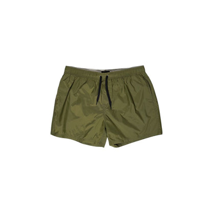 Green Polyester Swim Shorts