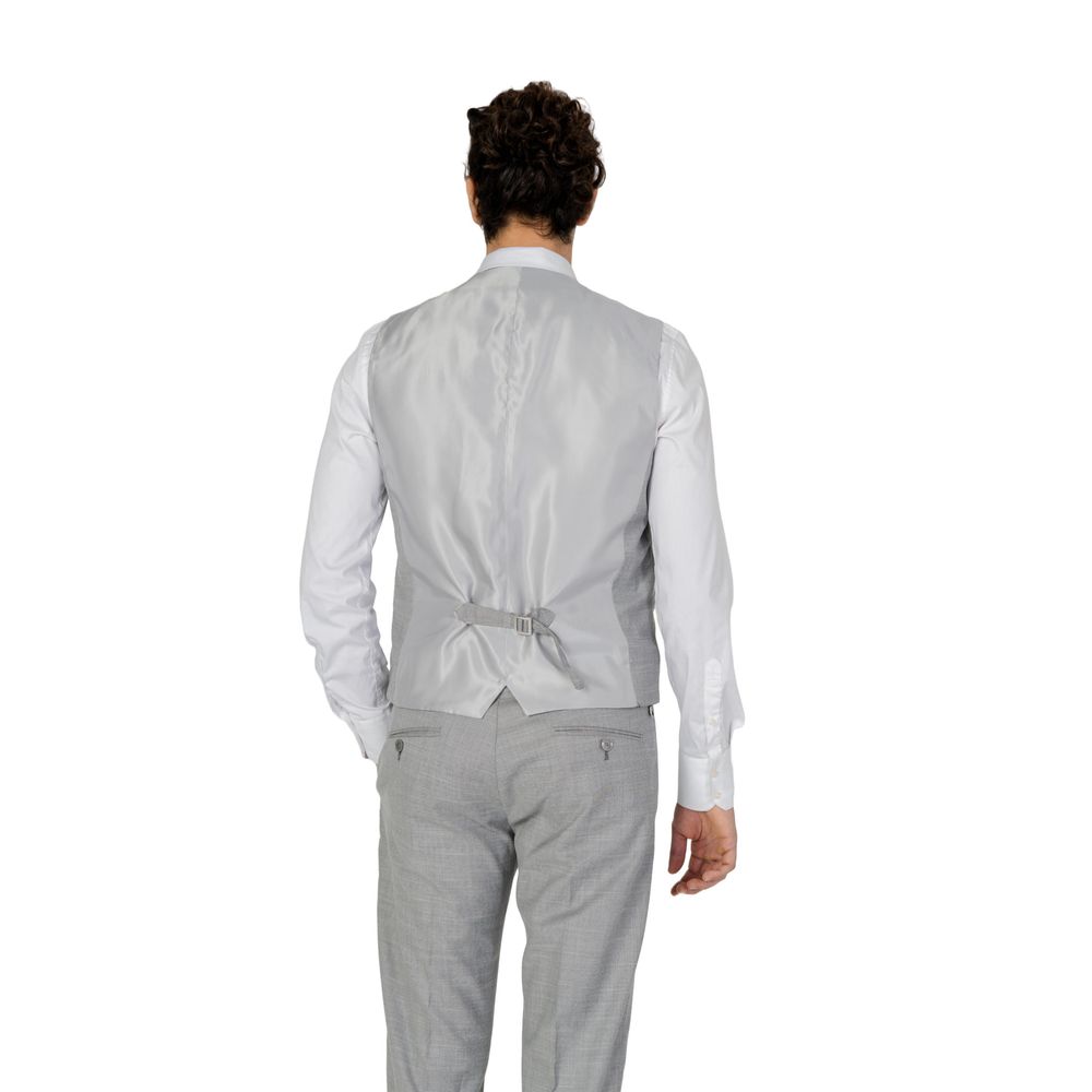 Gray Polyester Waistcoat
