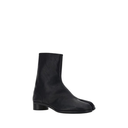 Black Camel Hair  Flat Boots